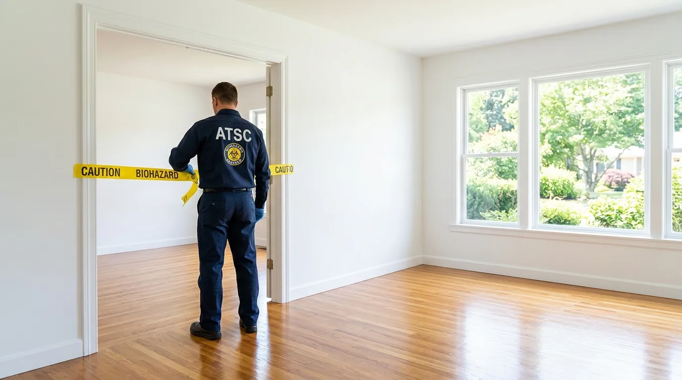 Certified biohazard cleanup crew performing Decomposition Cleanup in Byron Center